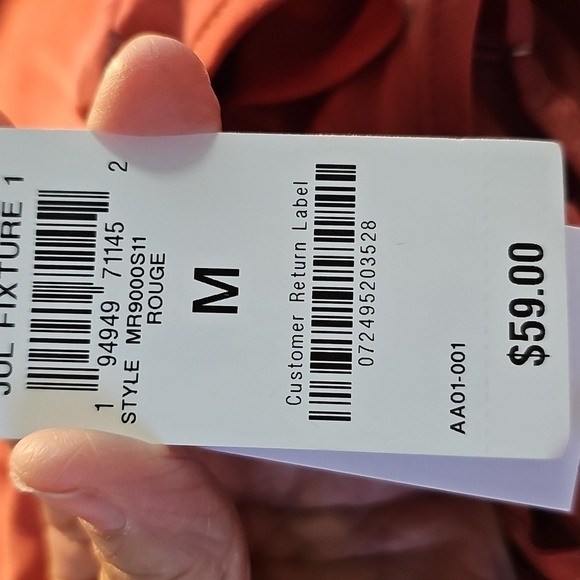 Women's jump suit. Beautiful skinny fabric color is rouge. large. Elastic w tie - Picture 6 of 12